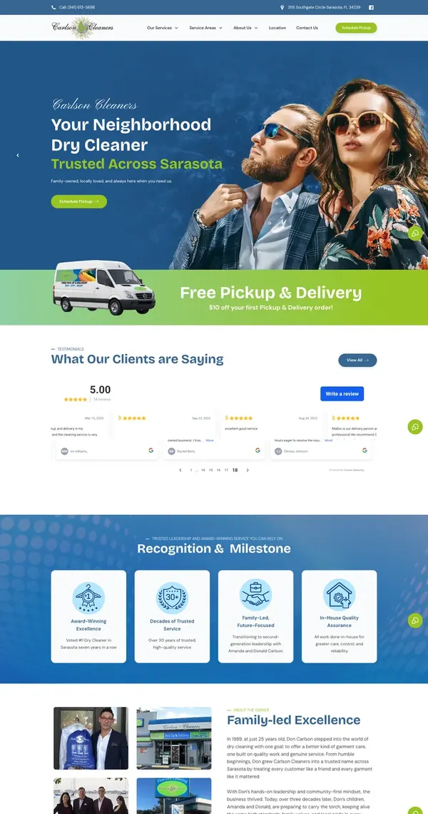 Carlson Cleaners homepage