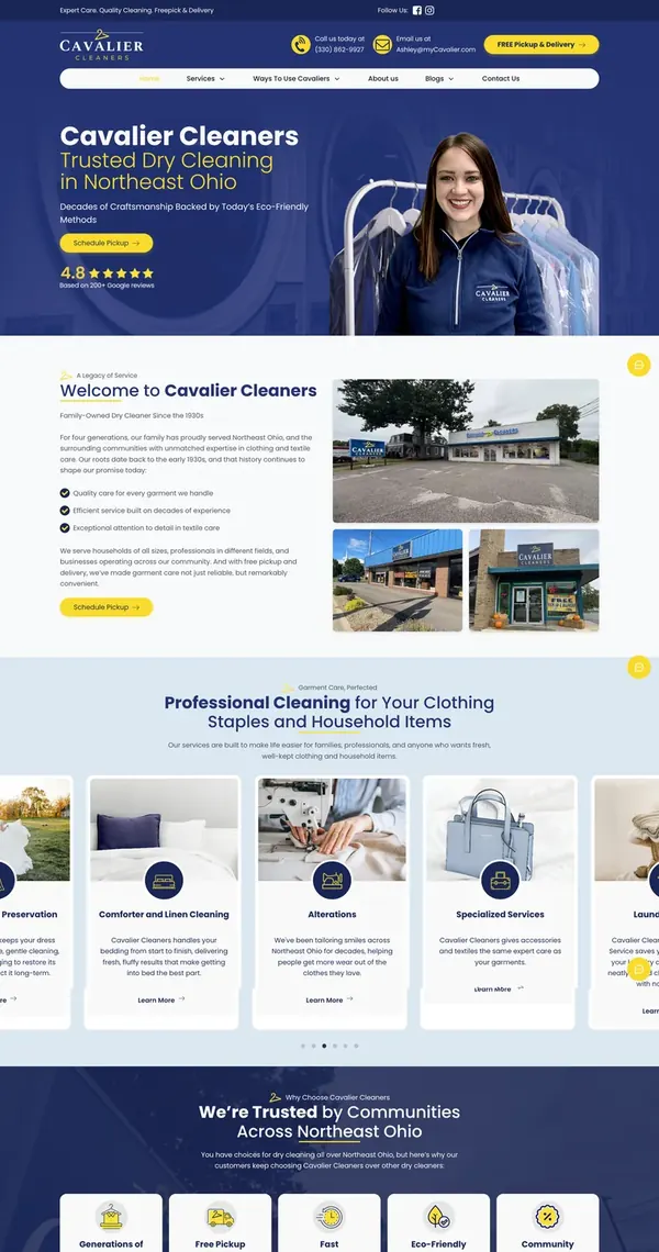 Cavalier Cleaners homepage
