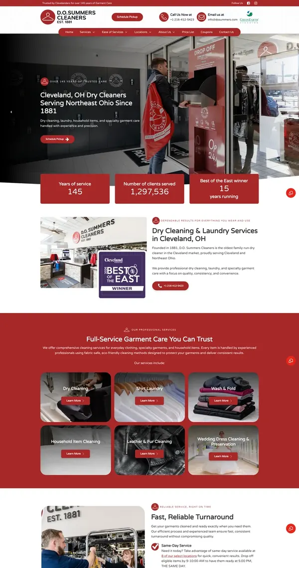 D.O. Summers Cleaners homepage